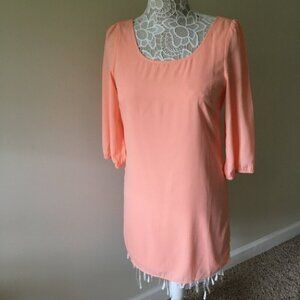 Peach Shift Pink Dress  summer party